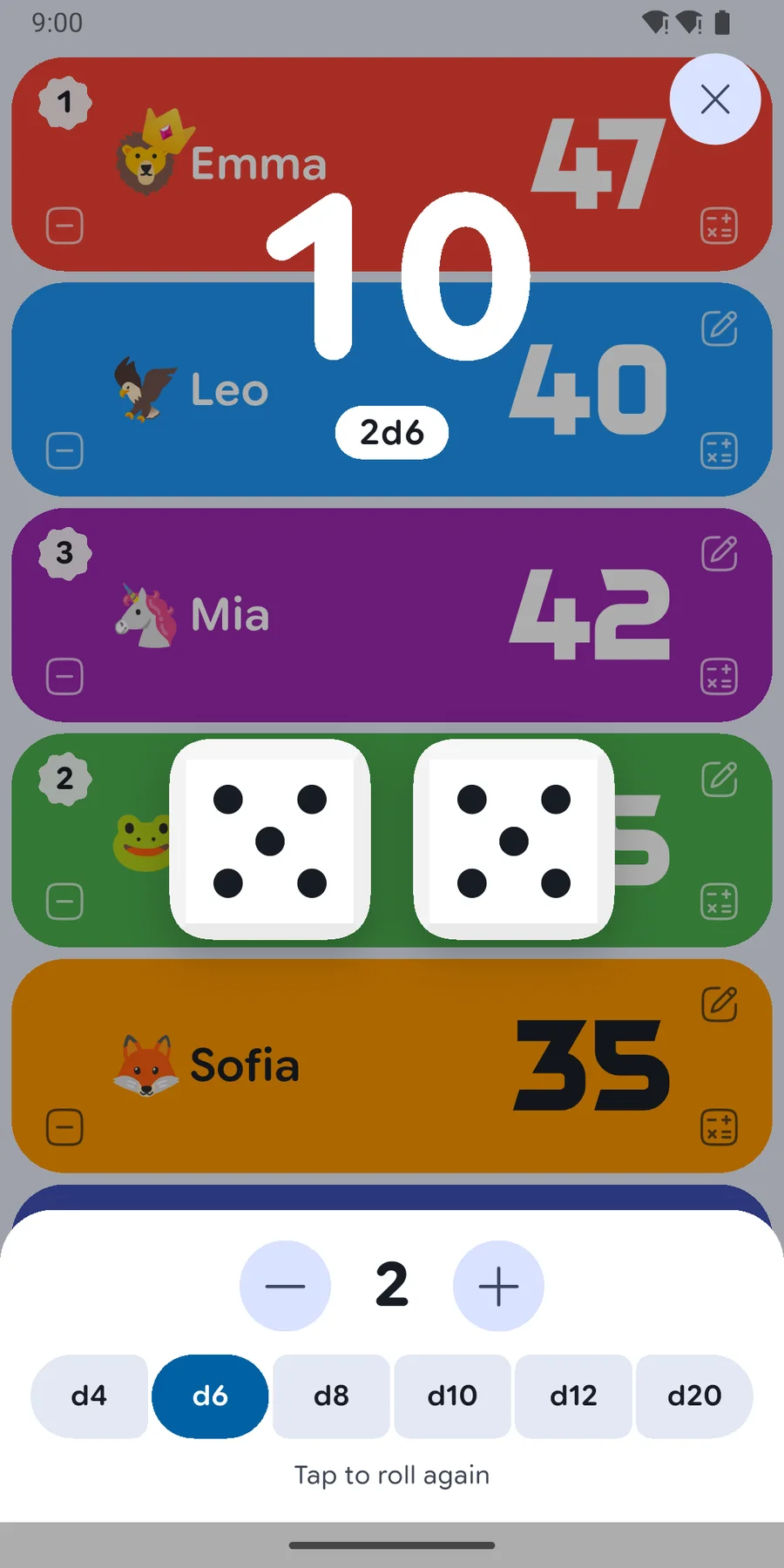 Dice included