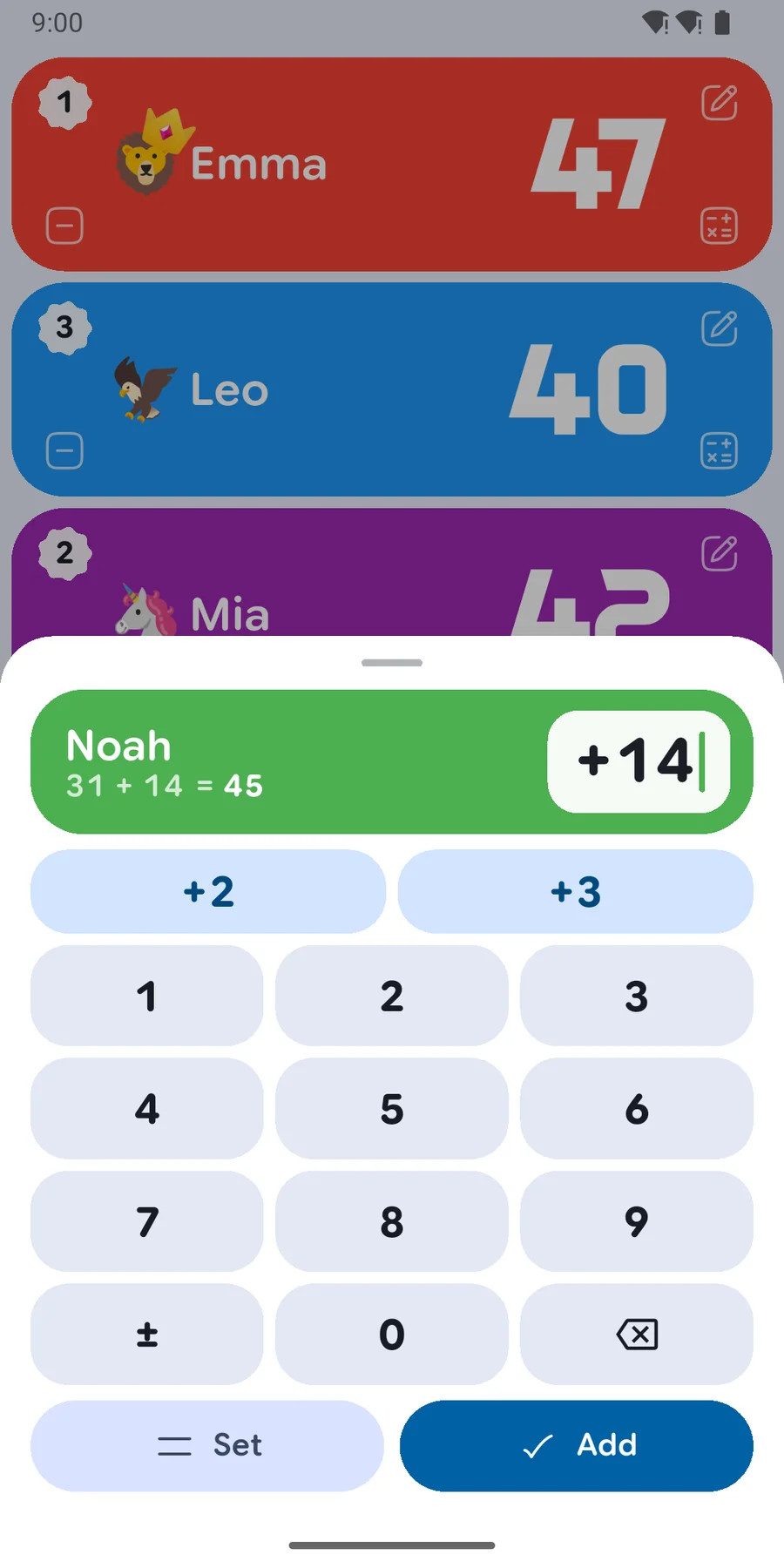 Add any number of points