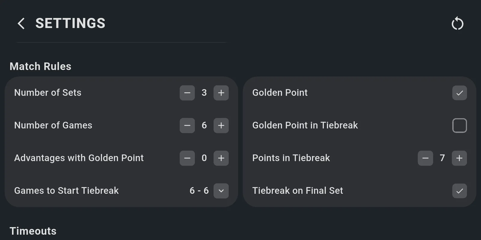 Golden point, tie-break: le regole le scegli tu