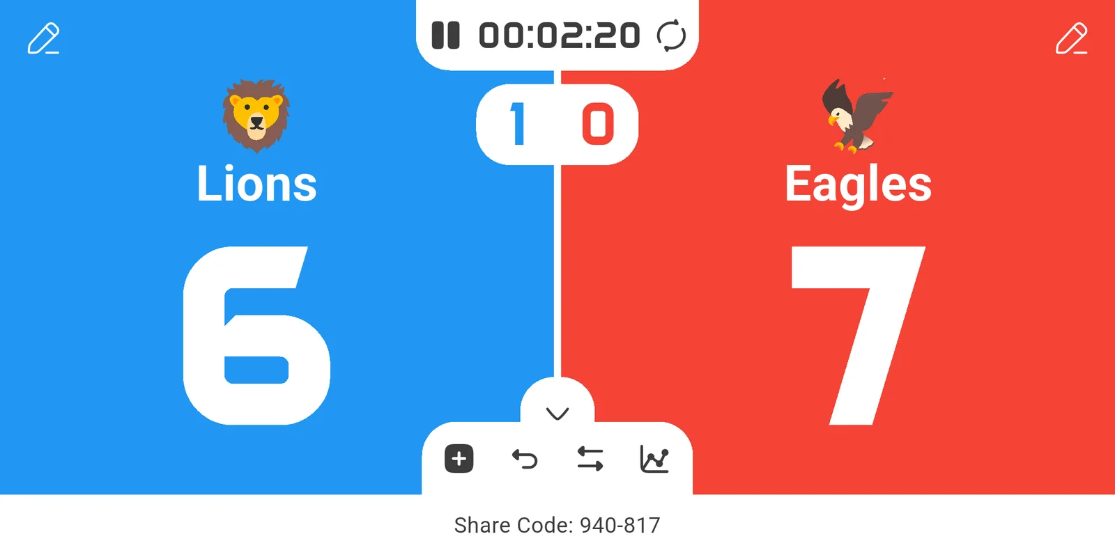 Share the match live